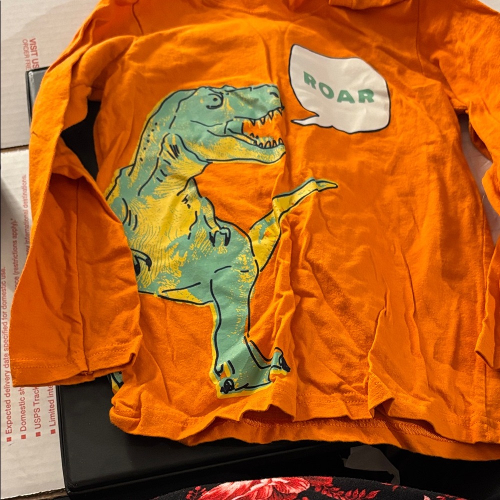Carter's Orange Dinosaur Long Sleeve Tee 5